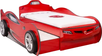 Кровать-машина Cilek Carbed Coupe выдвижнаякрасная 90х190/90х180(Coupe c выдвижной кроватью)